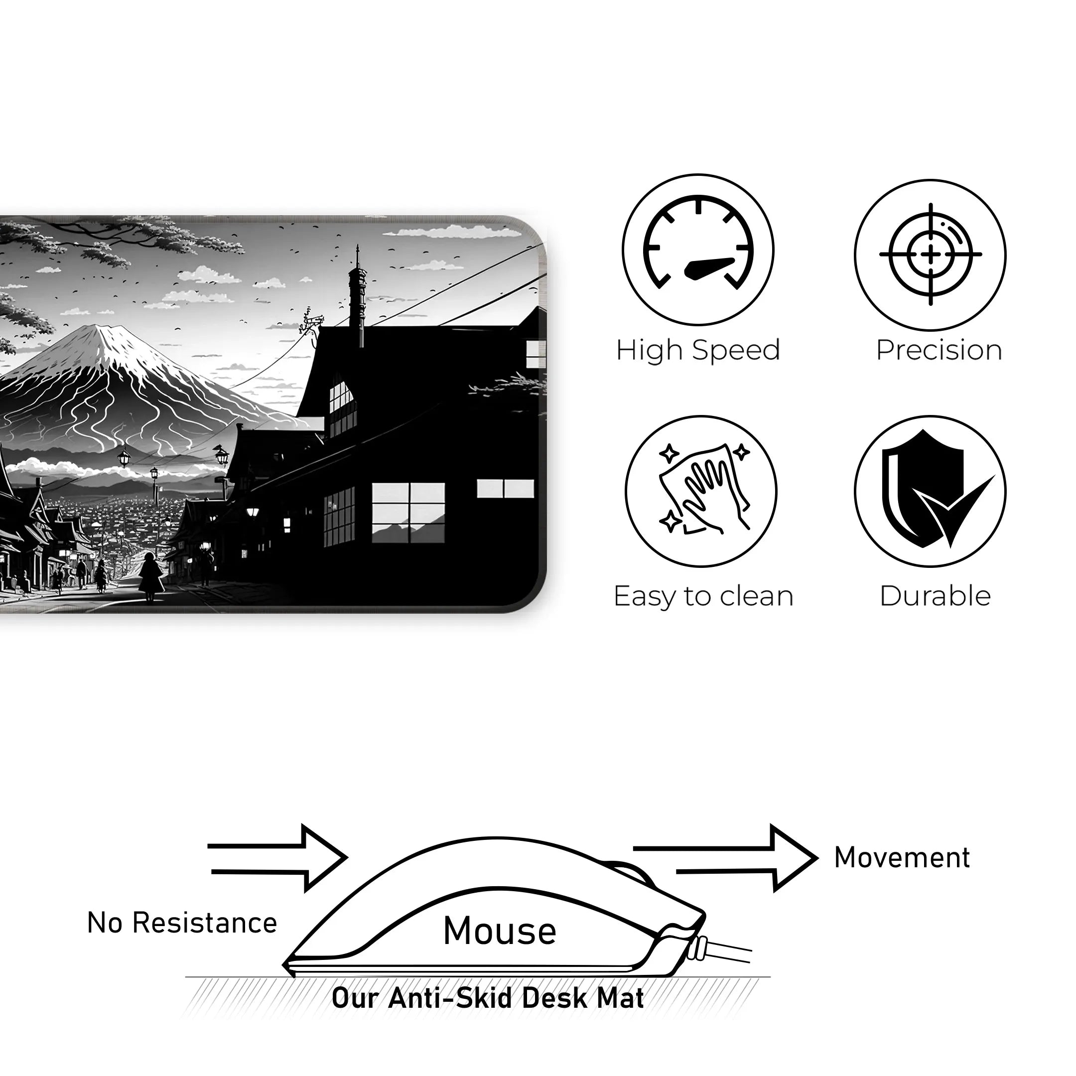 Fuji Noir Deskmat