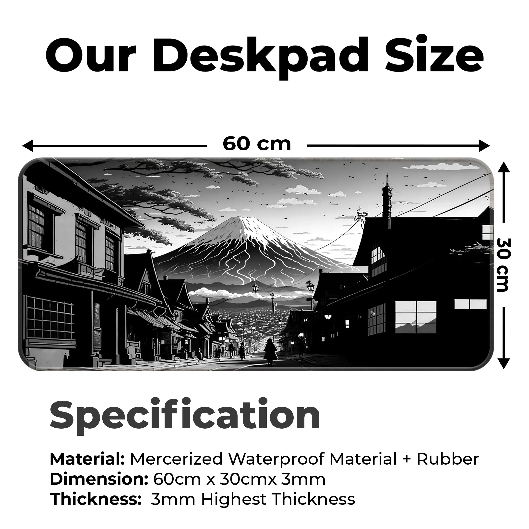 Fuji Noir Deskmat