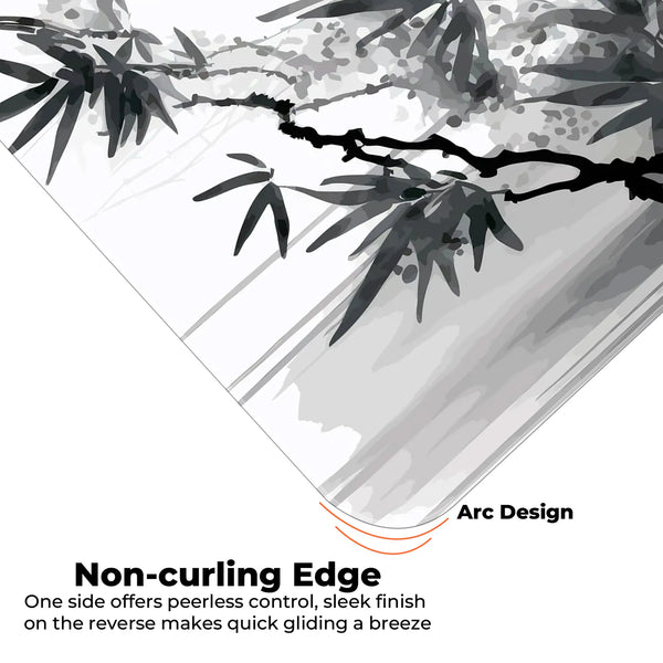 Zen Crane Ink Art Deskmat