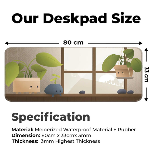 Kawaii Plant Friends Deskmat