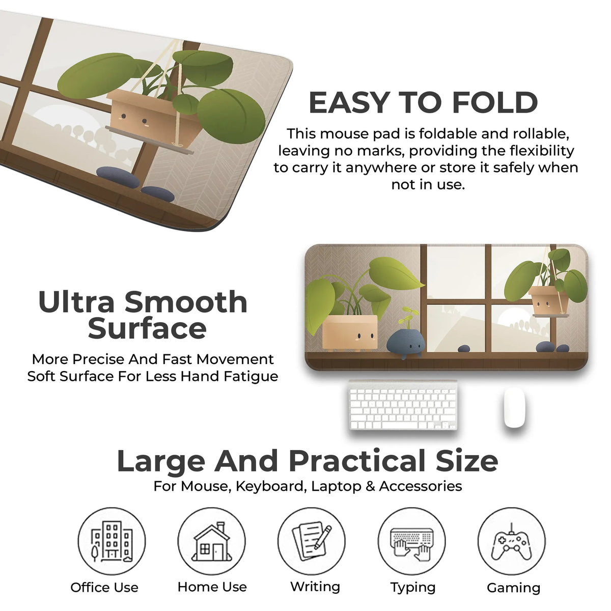 Kawaii Plant Friends Deskmat