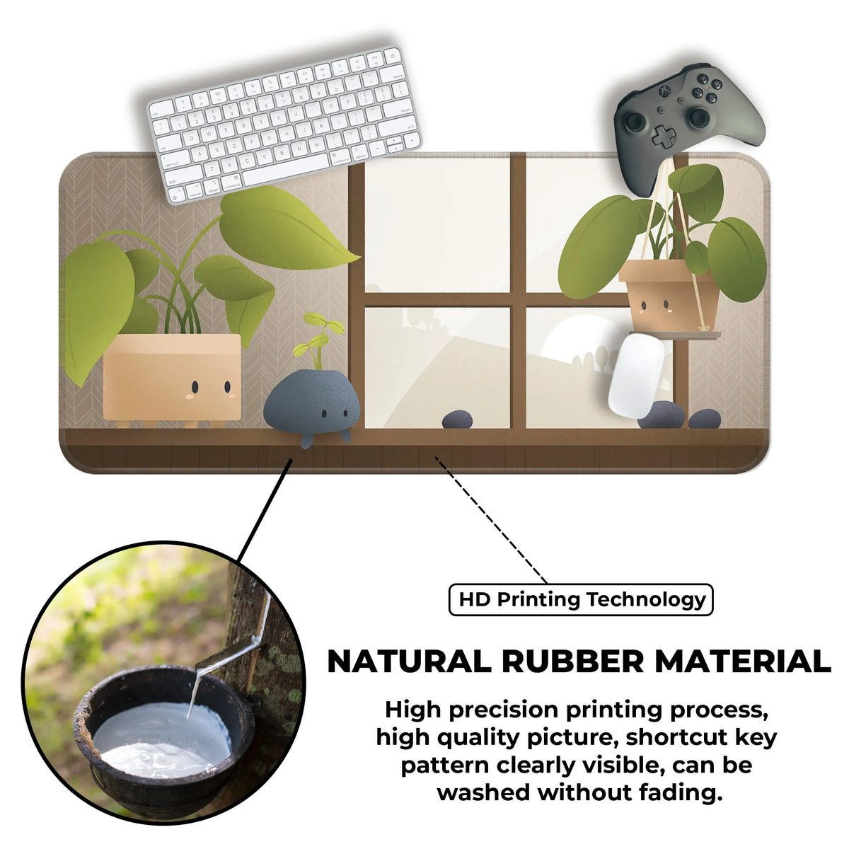 Kawaii Plant Friends Deskmat