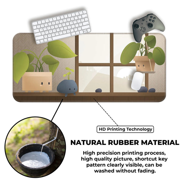 Kawaii Plant Friends Deskmat