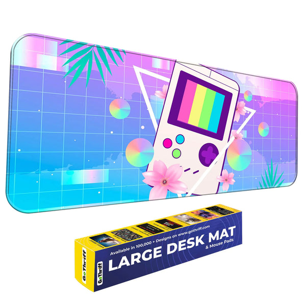 Vaporwave Retro Game Console Deskmat