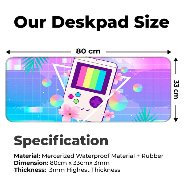 Vaporwave Retro Game Console Deskmat