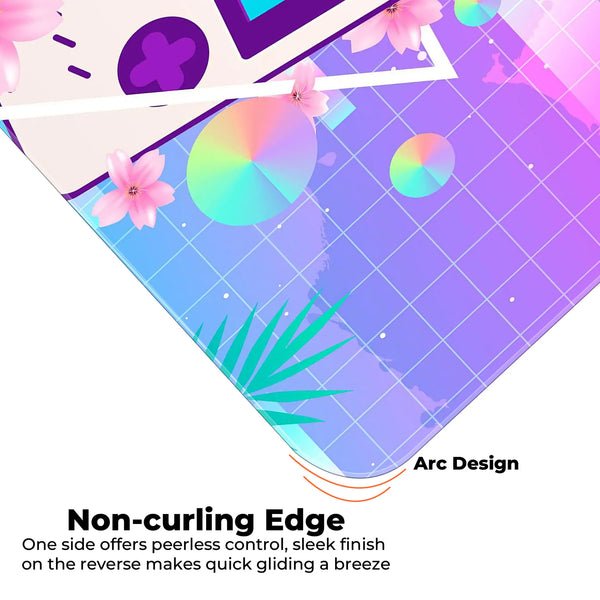 Vaporwave Retro Game Console Deskmat