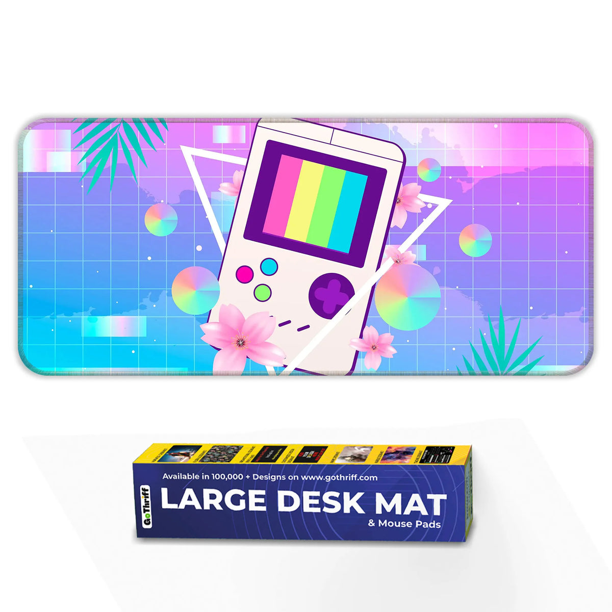 Vaporwave Retro Game Console Deskmat