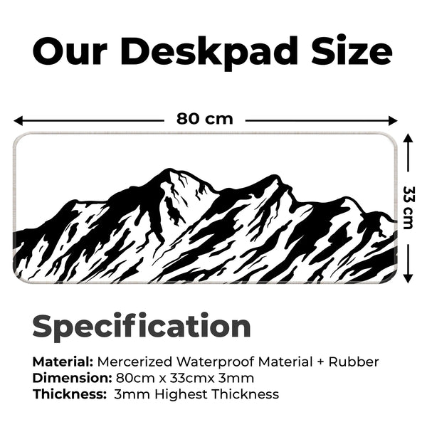 Monochrome Mountain Peak Deskmat