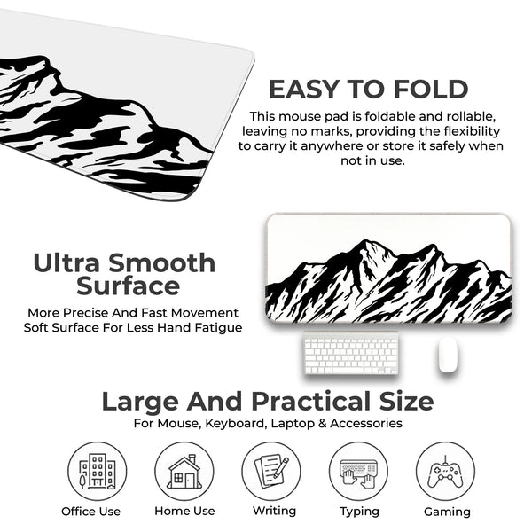 Monochrome Mountain Peak Deskmat