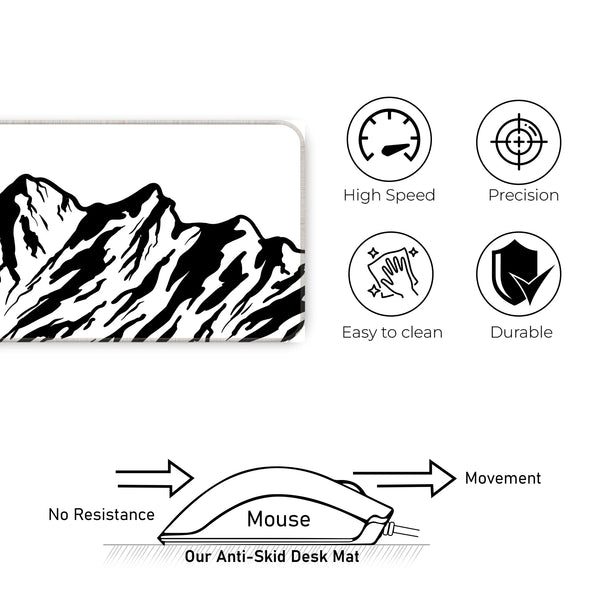 Monochrome Mountain Peak Deskmat