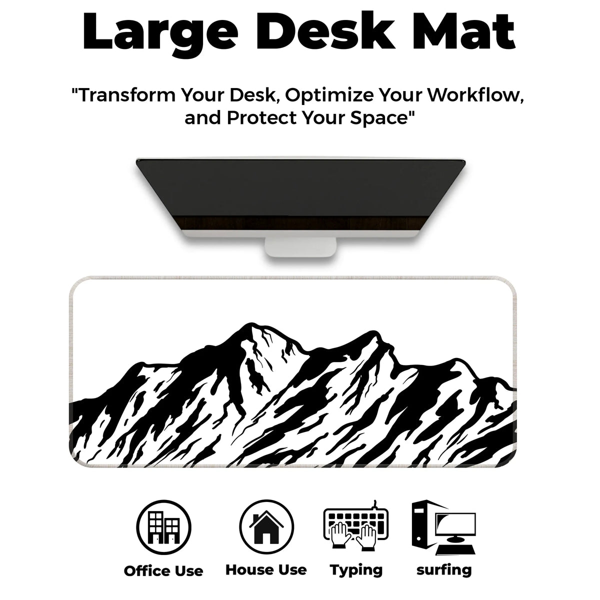Monochrome Mountain Peak Deskmat