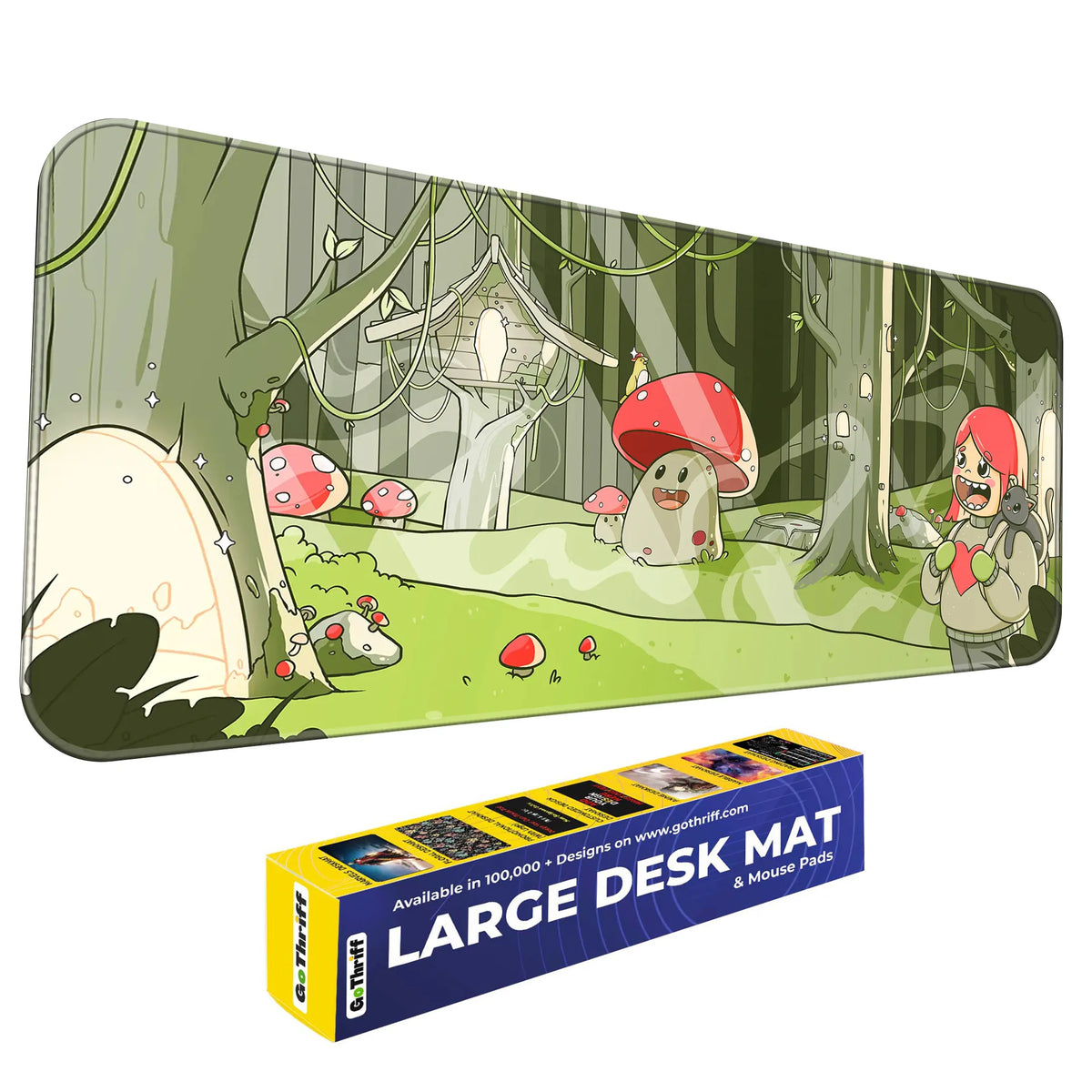 Whimsical Mushroom Forest Deskmat