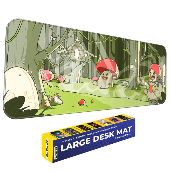 Whimsical Mushroom Forest Deskmat