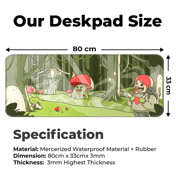 Whimsical Mushroom Forest Deskmat