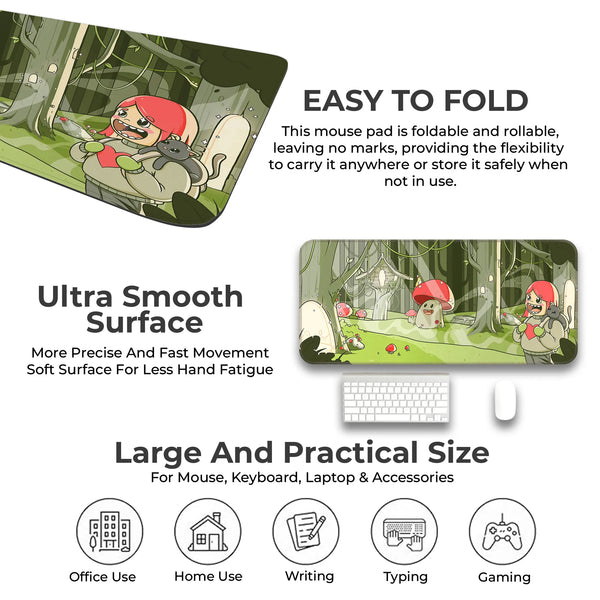 Whimsical Mushroom Forest Deskmat