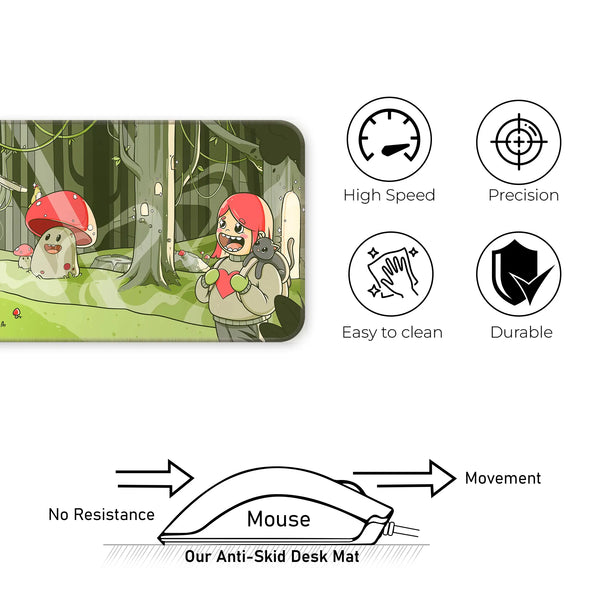 Whimsical Mushroom Forest Deskmat