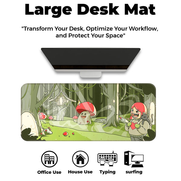 Whimsical Mushroom Forest Deskmat