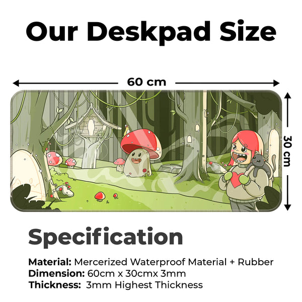 Whimsical Mushroom Forest Deskmat