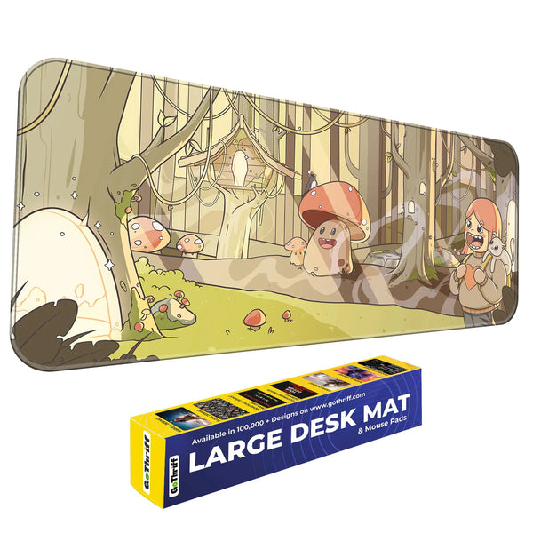 Whimsical Mushroom Forest Deskmat