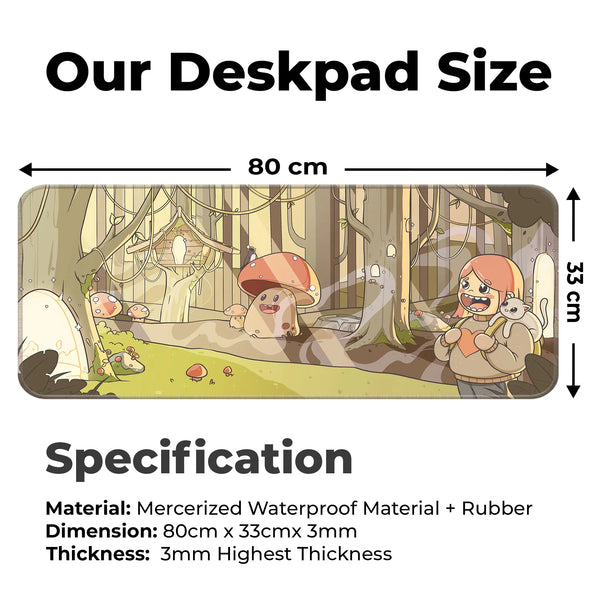 Whimsical Mushroom Forest Deskmat