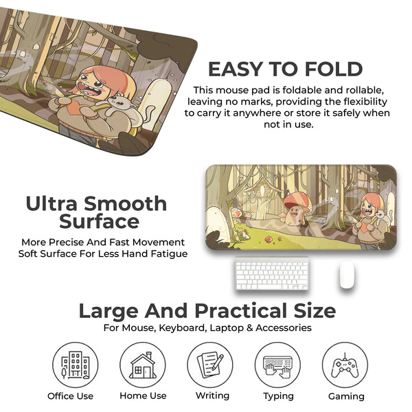 Whimsical Mushroom Forest Deskmat