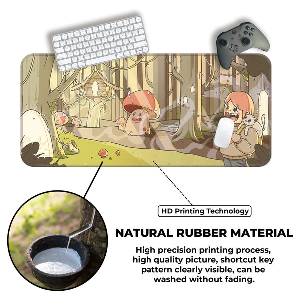 Whimsical Mushroom Forest Deskmat
