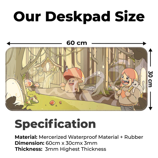 Whimsical Mushroom Forest Deskmat
