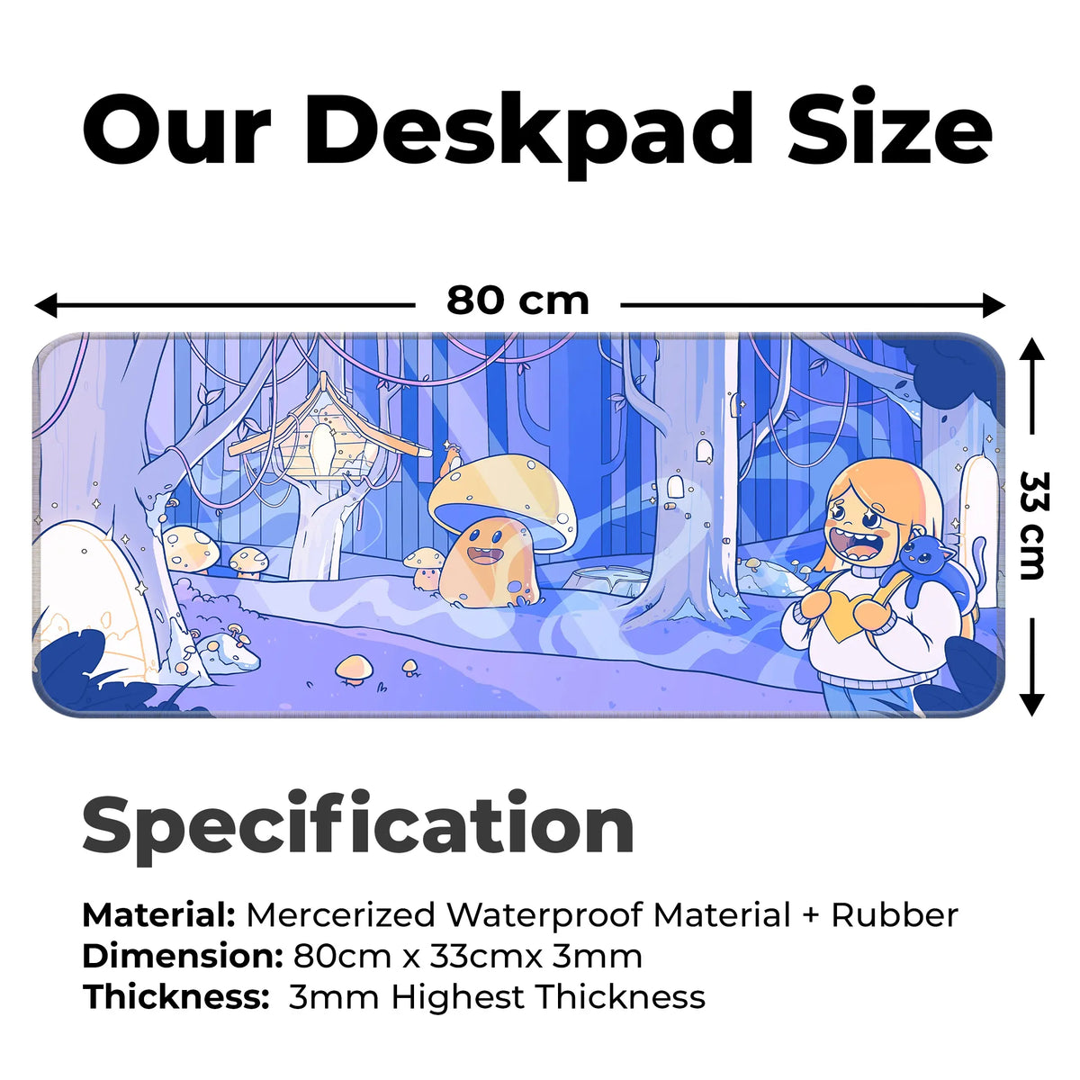 Whimsical Mushroom Forest Deskmat