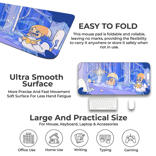 Whimsical Mushroom Forest Deskmat