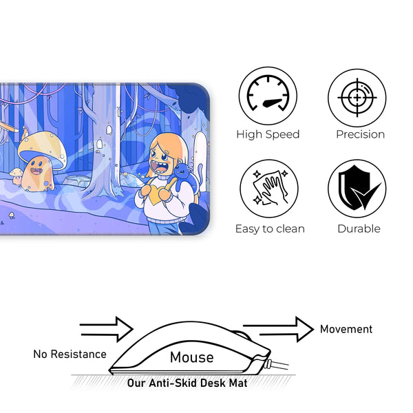 Whimsical Mushroom Forest Deskmat