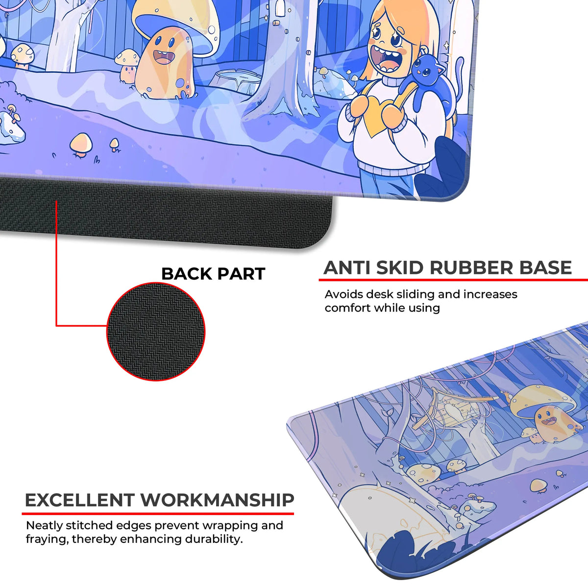 Whimsical Mushroom Forest Deskmat