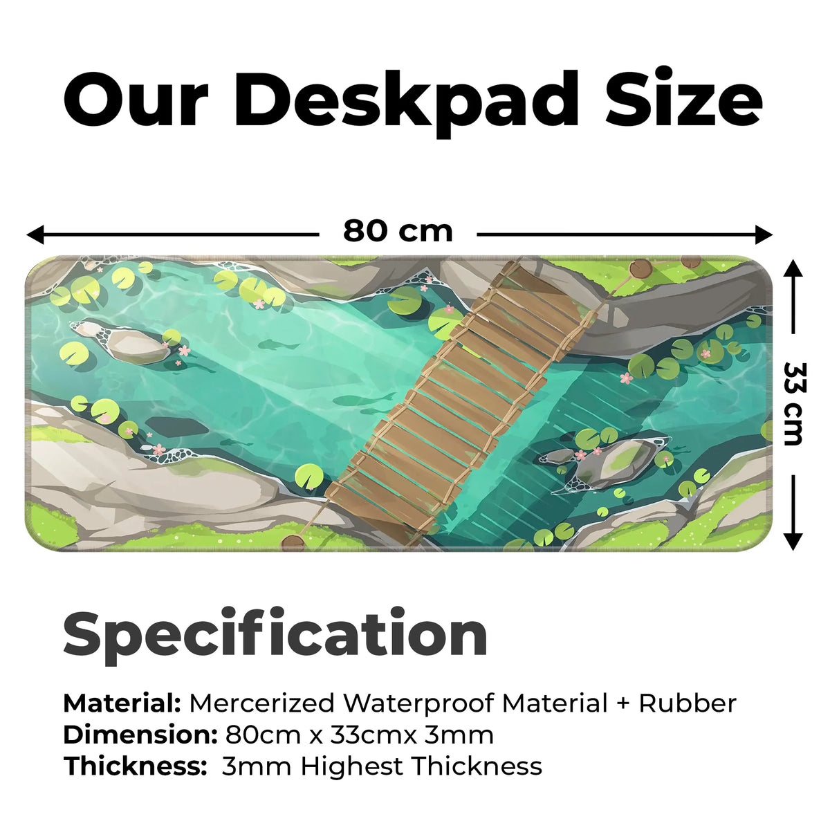 Serene Koi Pond Deskmat