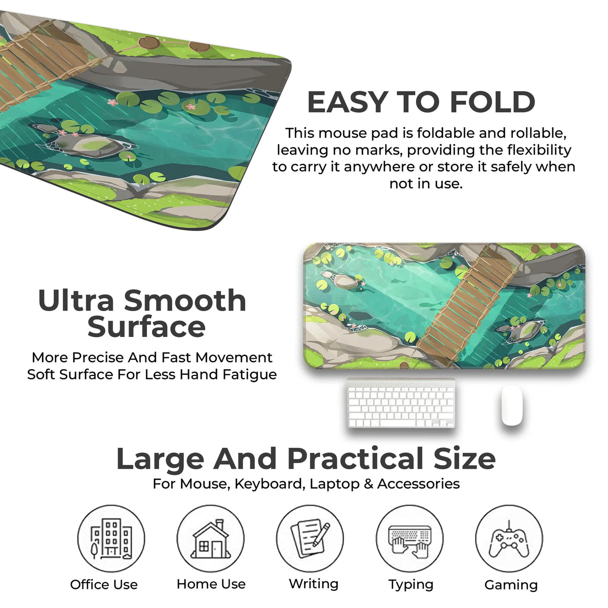 Serene Koi Pond Deskmat