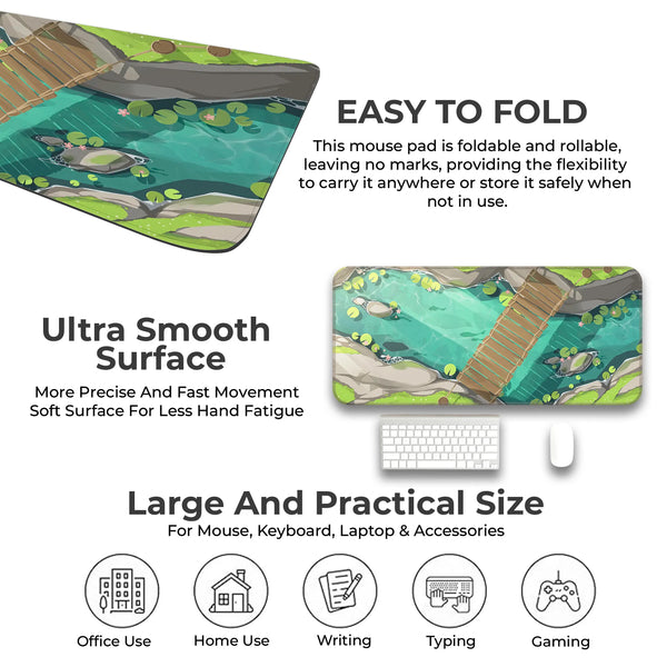 Serene Koi Pond Deskmat