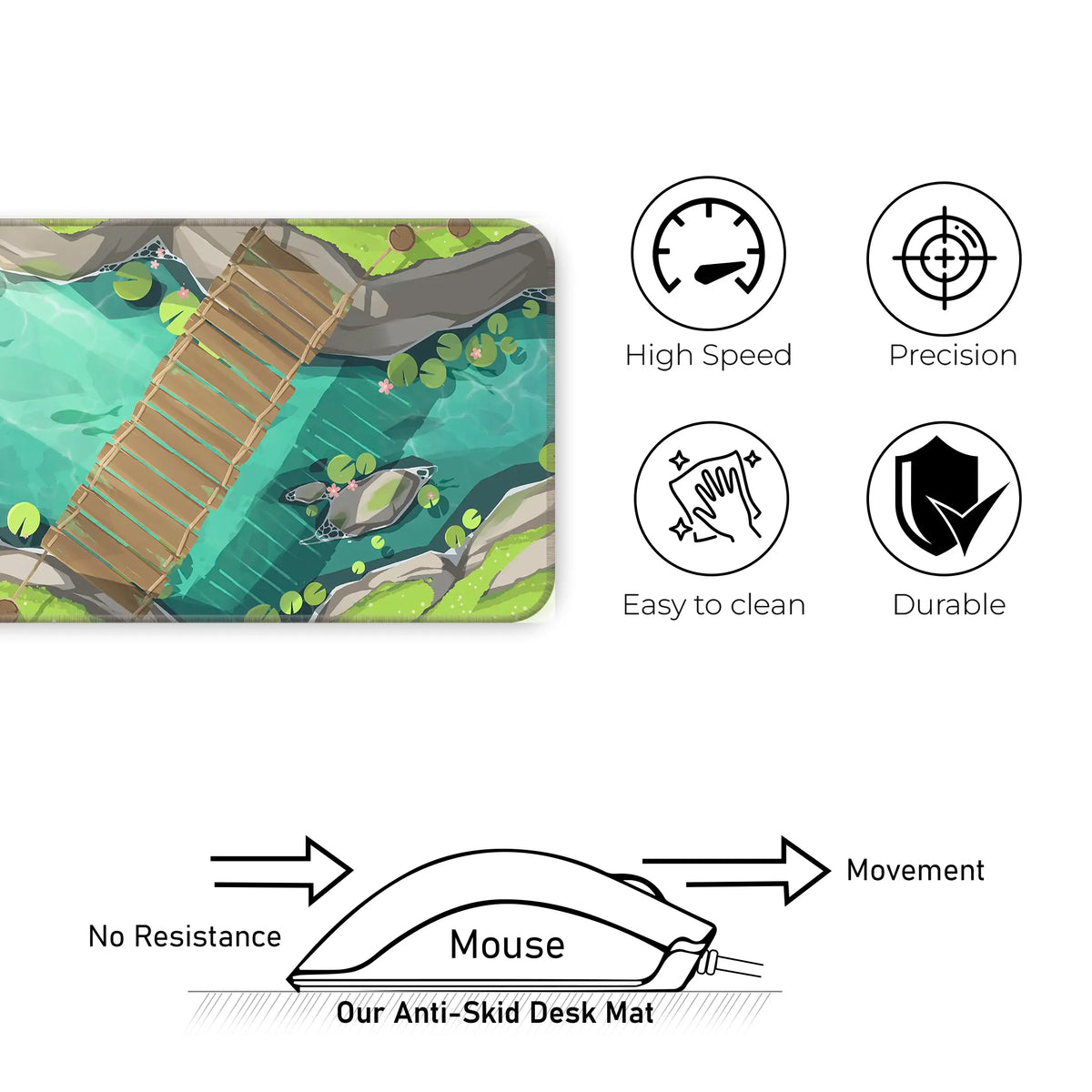 Serene Koi Pond Deskmat