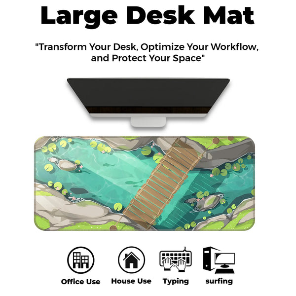 Serene Koi Pond Deskmat
