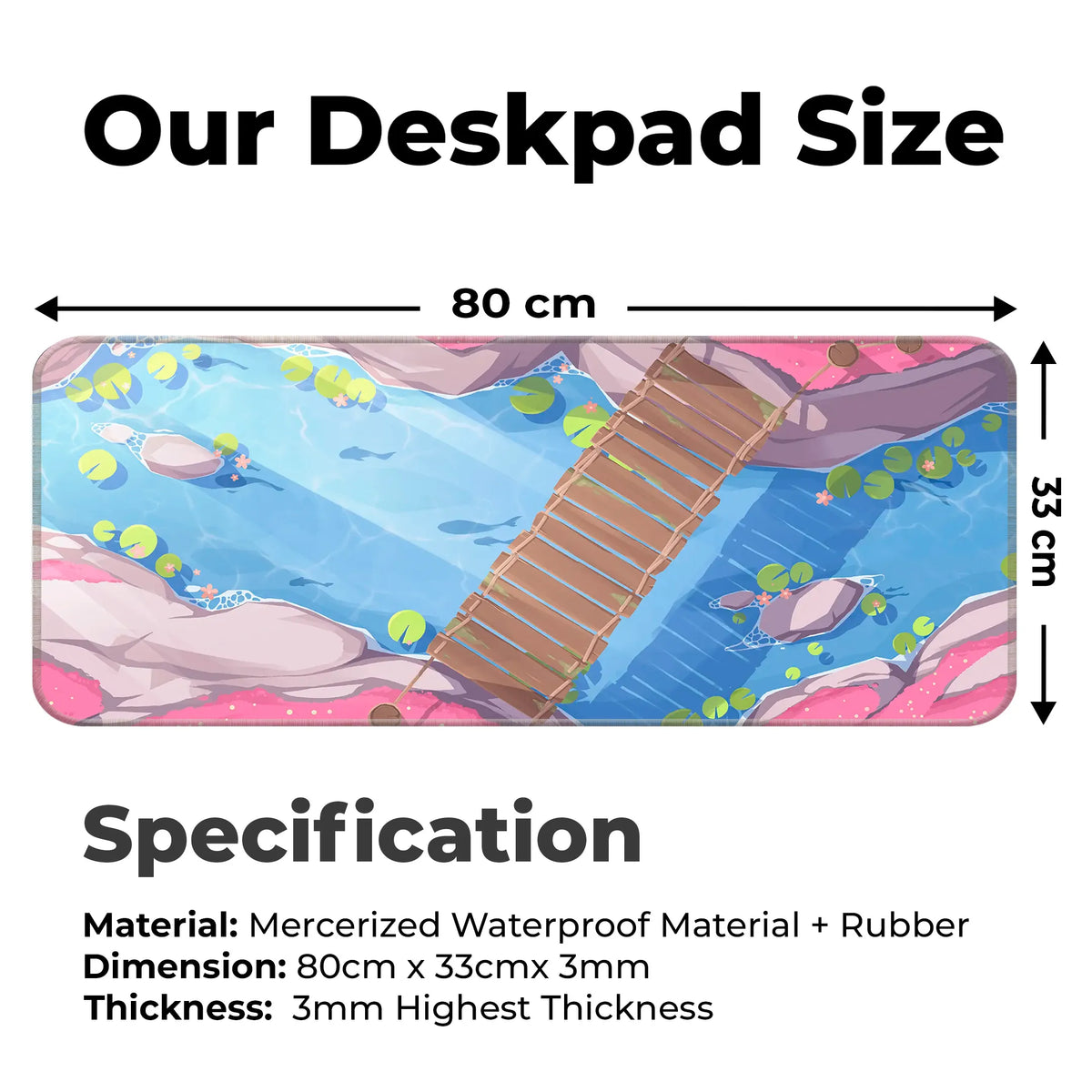 Serene Koi Pond Deskmat