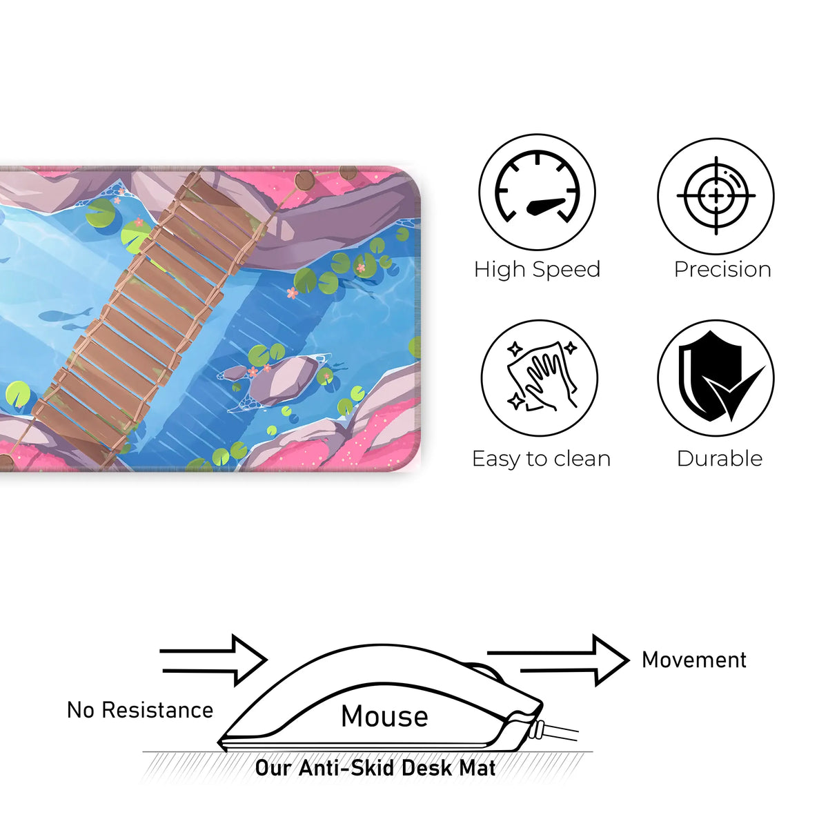 Serene Koi Pond Deskmat