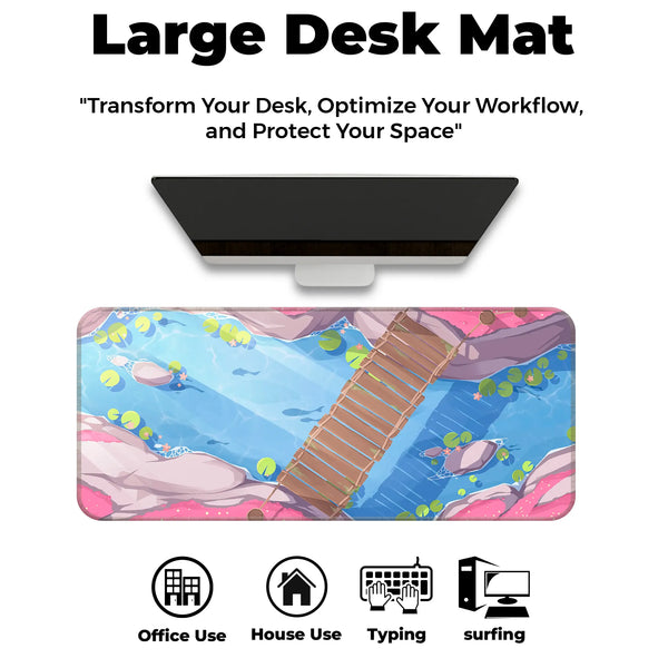 Serene Koi Pond Deskmat