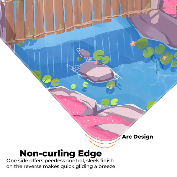 Serene Koi Pond Deskmat