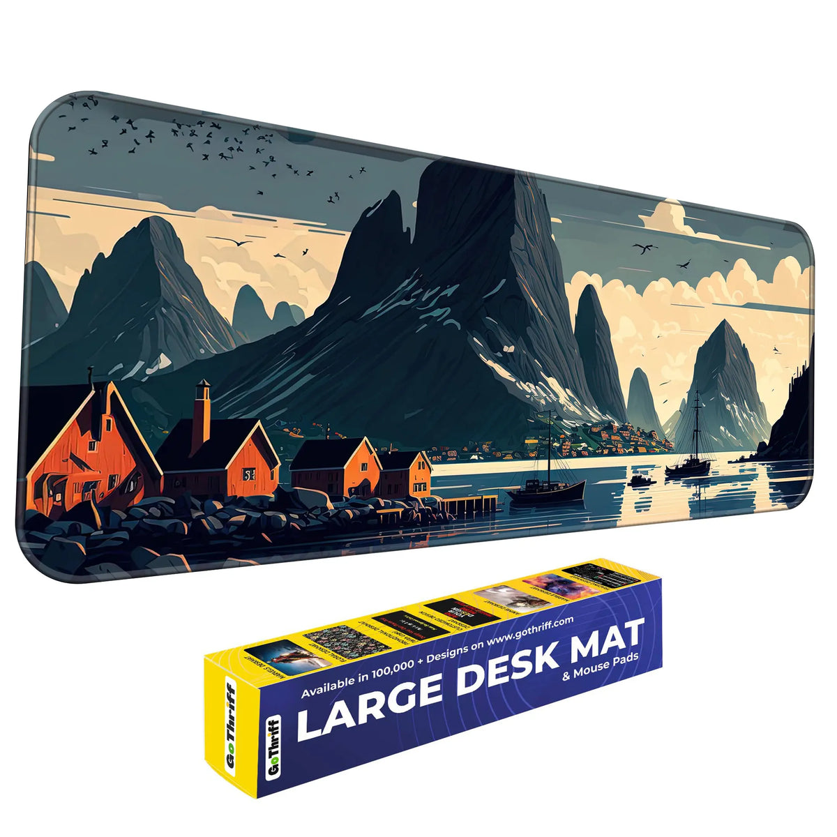 Nordic Fjord Serenity Deskmat
