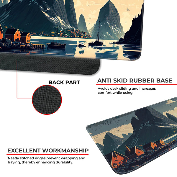 Nordic Fjord Serenity Deskmat