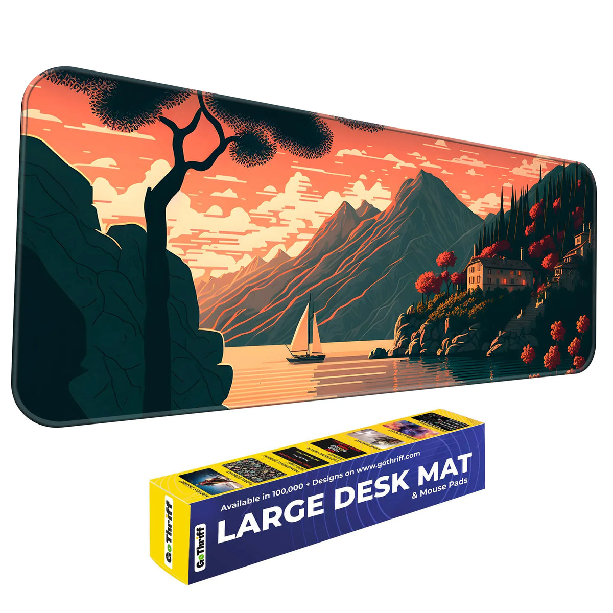 Golden Dusk Lakeside Deskmat