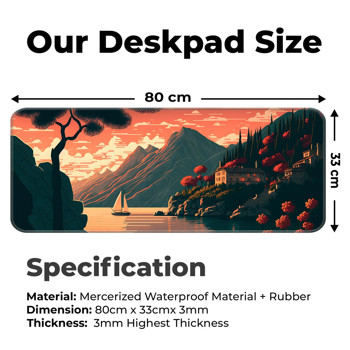 Golden Dusk Lakeside Deskmat