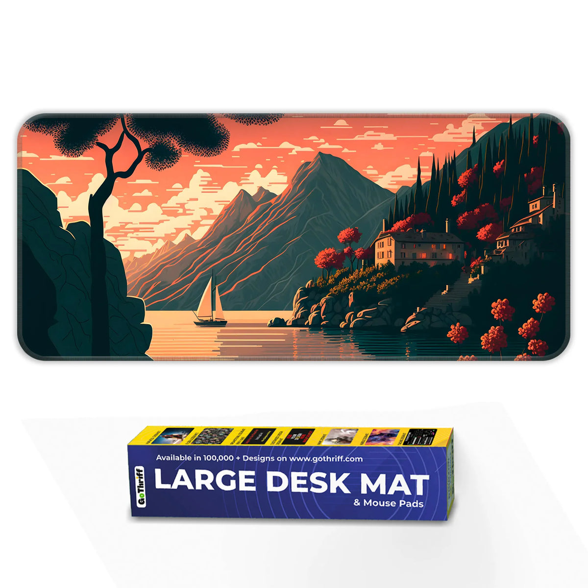 Golden Dusk Lakeside Deskmat