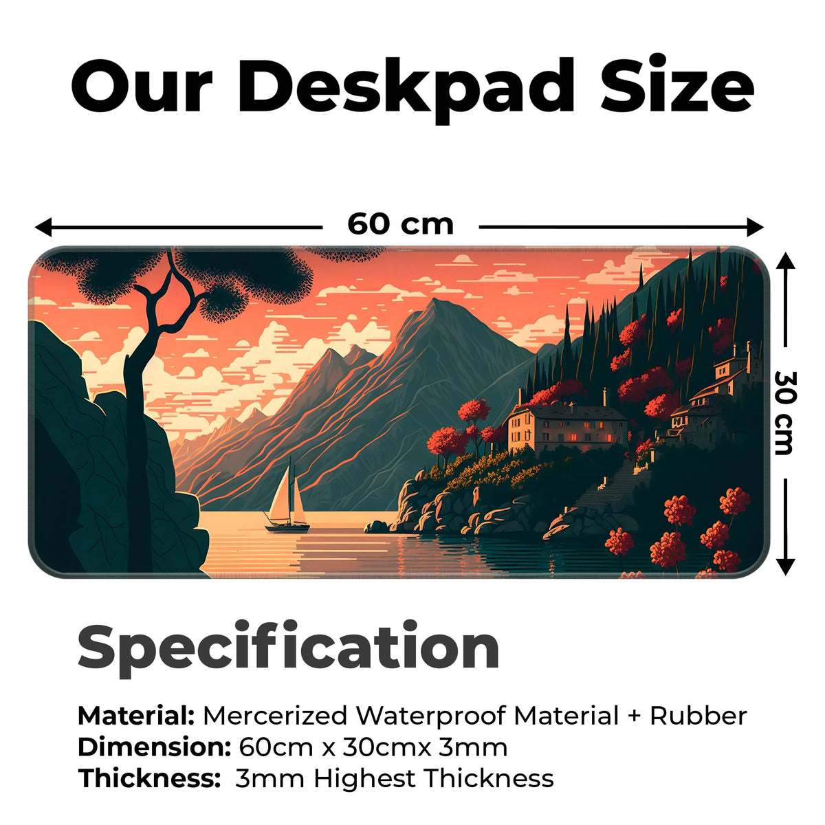 Golden Dusk Lakeside Deskmat