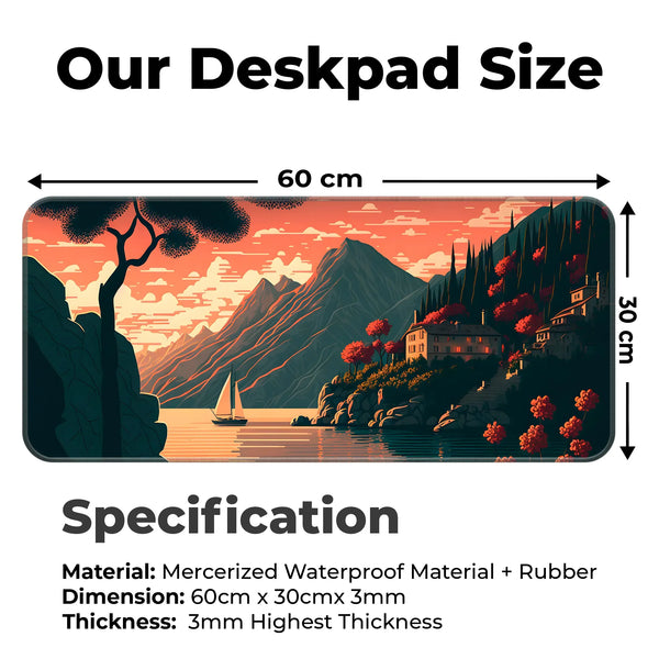 Golden Dusk Lakeside Deskmat