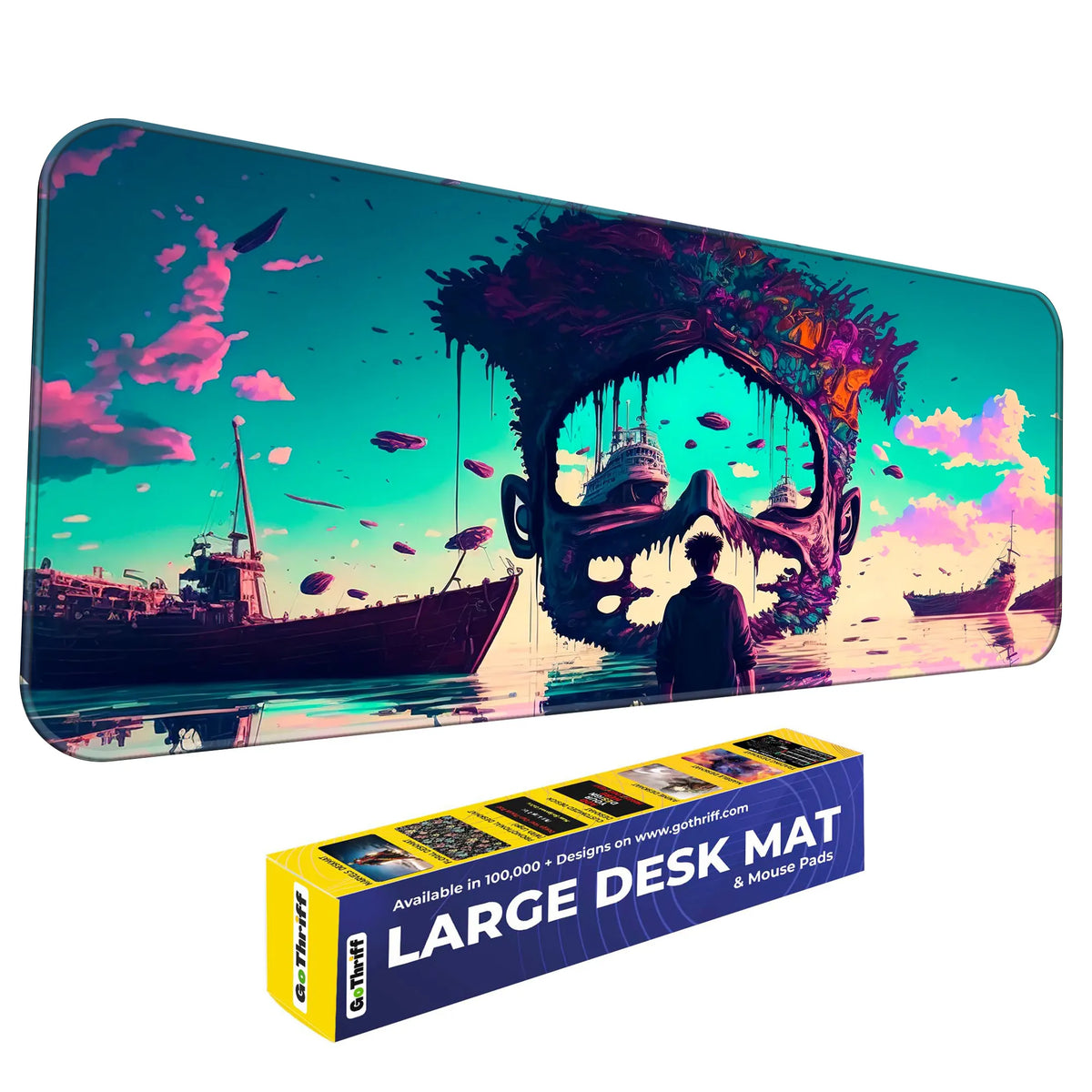 Dreamcore Shipwreck Skull Deskmat