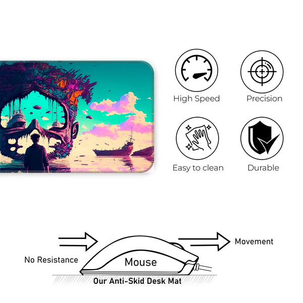 Dreamcore Shipwreck Skull Deskmat