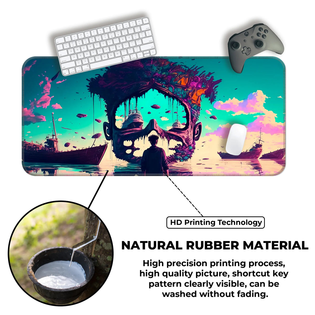 Dreamcore Shipwreck Skull Deskmat